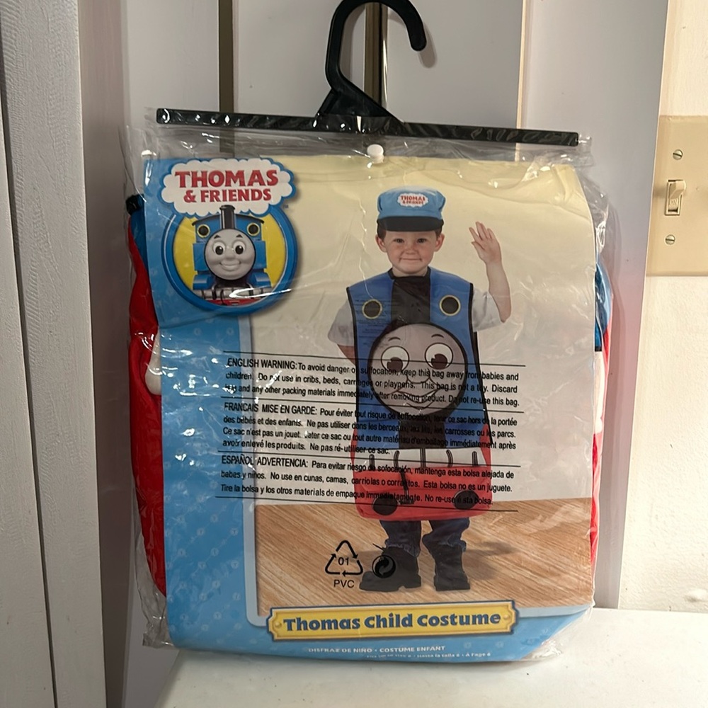 NOS - Thomas & Friends - Thomas Train Child Halloween Costume Fits Up to Size 6